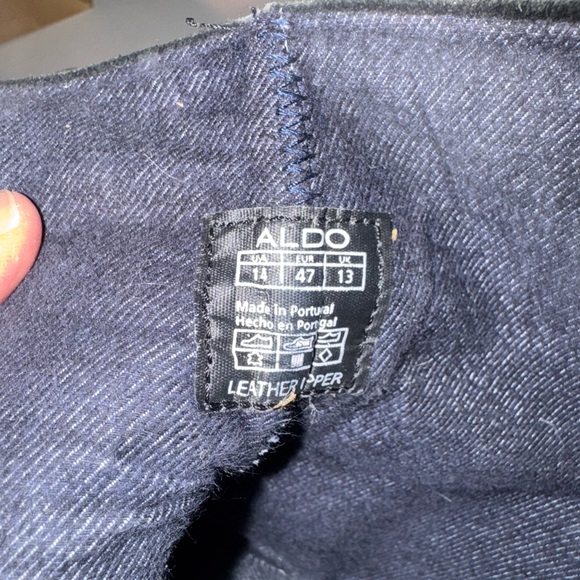 ALDO -Men's Black Leather Ankle Boots - Picture 3 of 6